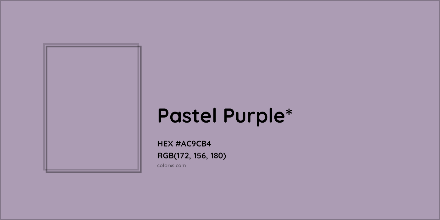 HEX #AC9CB4 Color Name, Color Code, Palettes, Similar Paints, Images