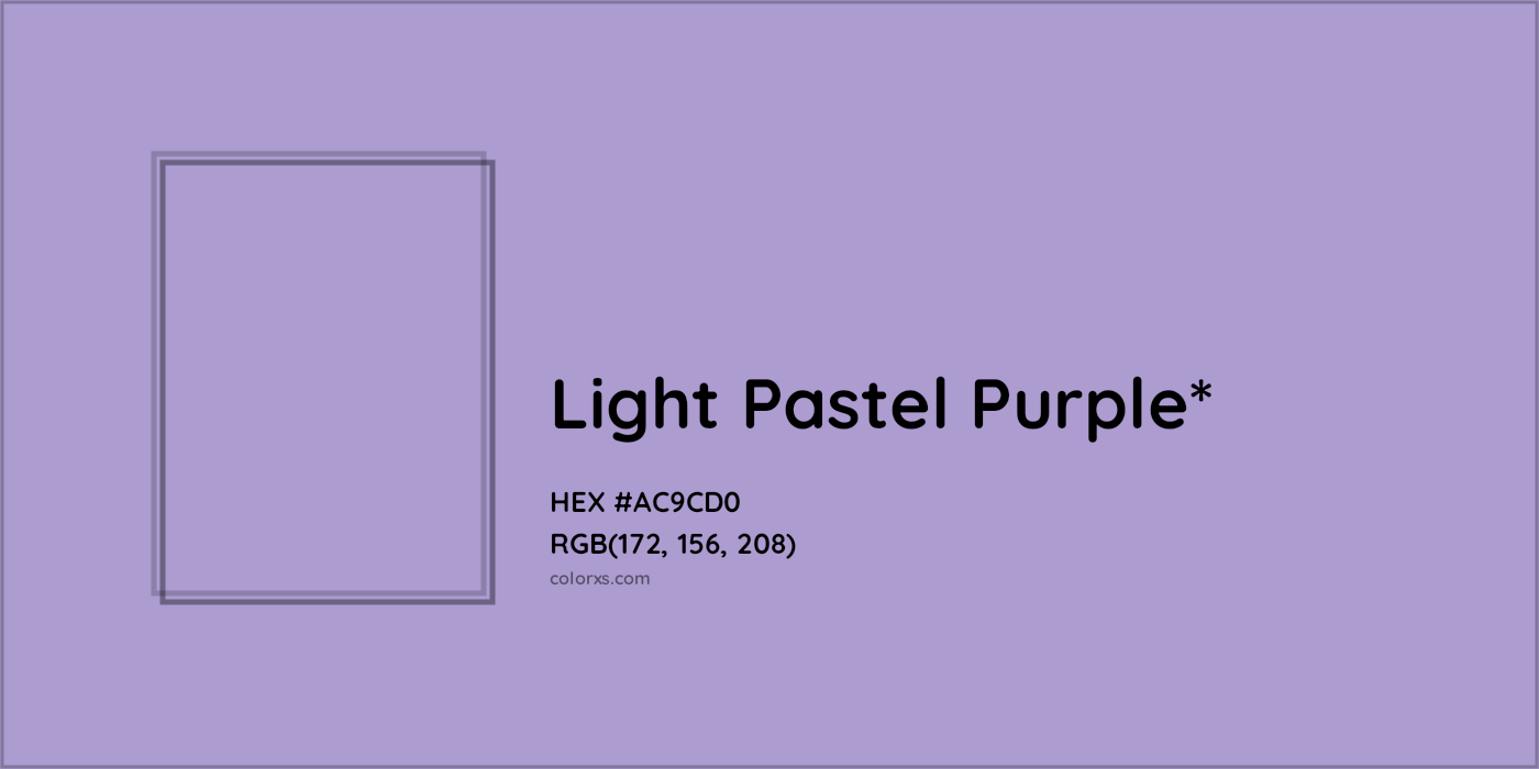 HEX #AC9CD0 Color Name, Color Code, Palettes, Similar Paints, Images