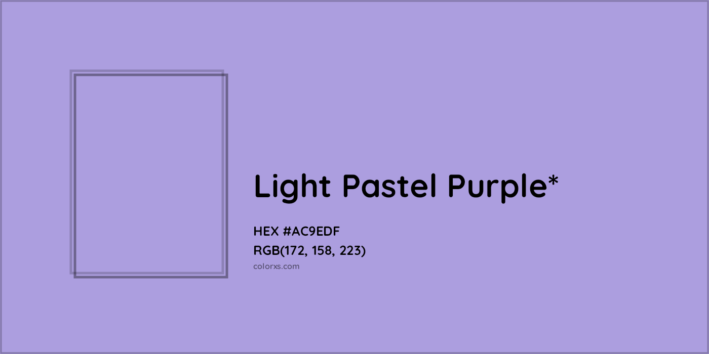 HEX #AC9EDF Color Name, Color Code, Palettes, Similar Paints, Images