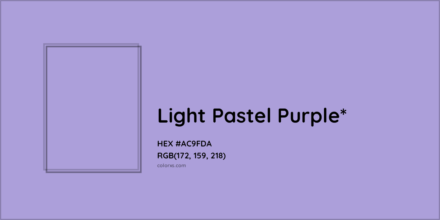 HEX #AC9FDA Color Name, Color Code, Palettes, Similar Paints, Images