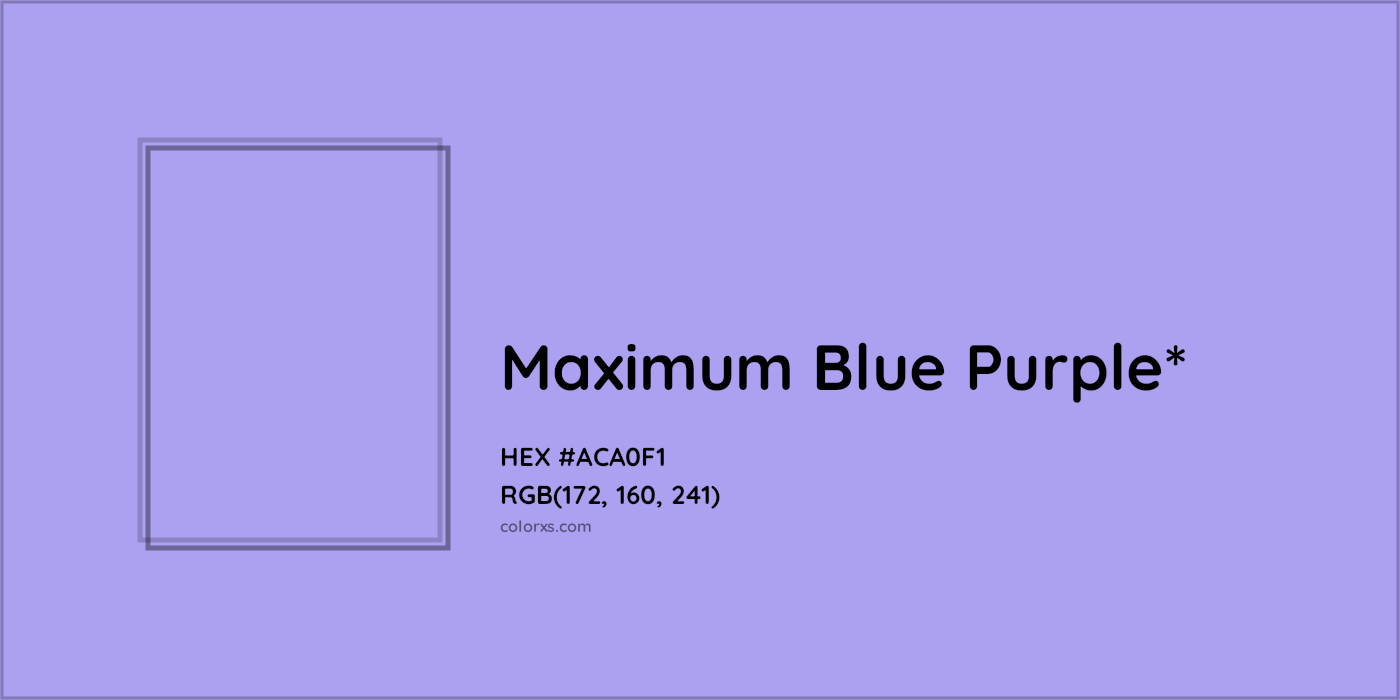 HEX #ACA0F1 Color Name, Color Code, Palettes, Similar Paints, Images