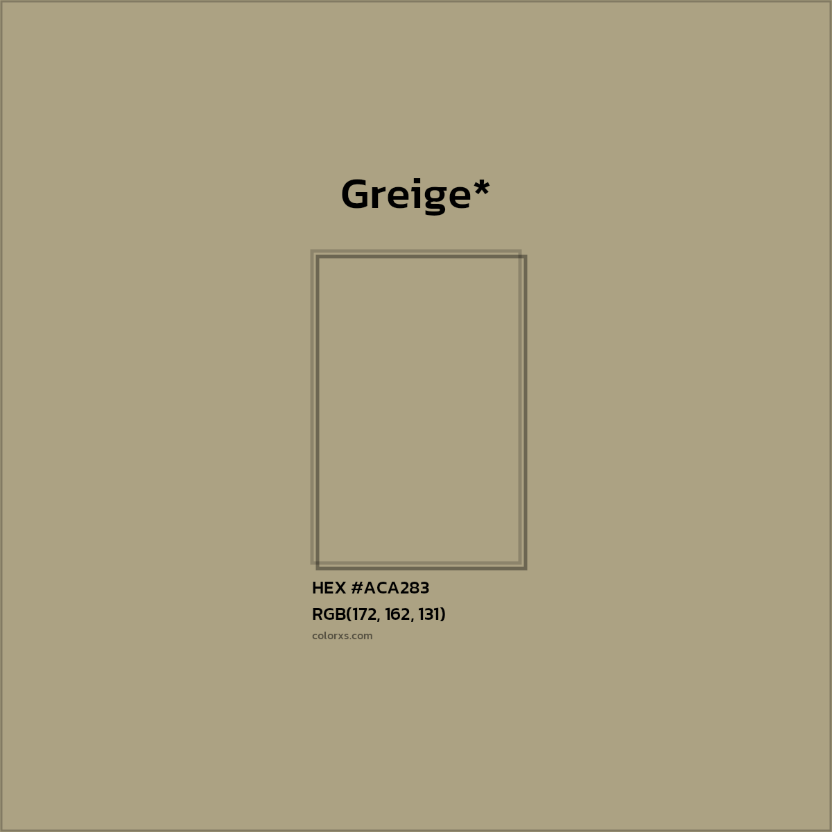 HEX #ACA283 Color Name, Color Code, Palettes, Similar Paints, Images