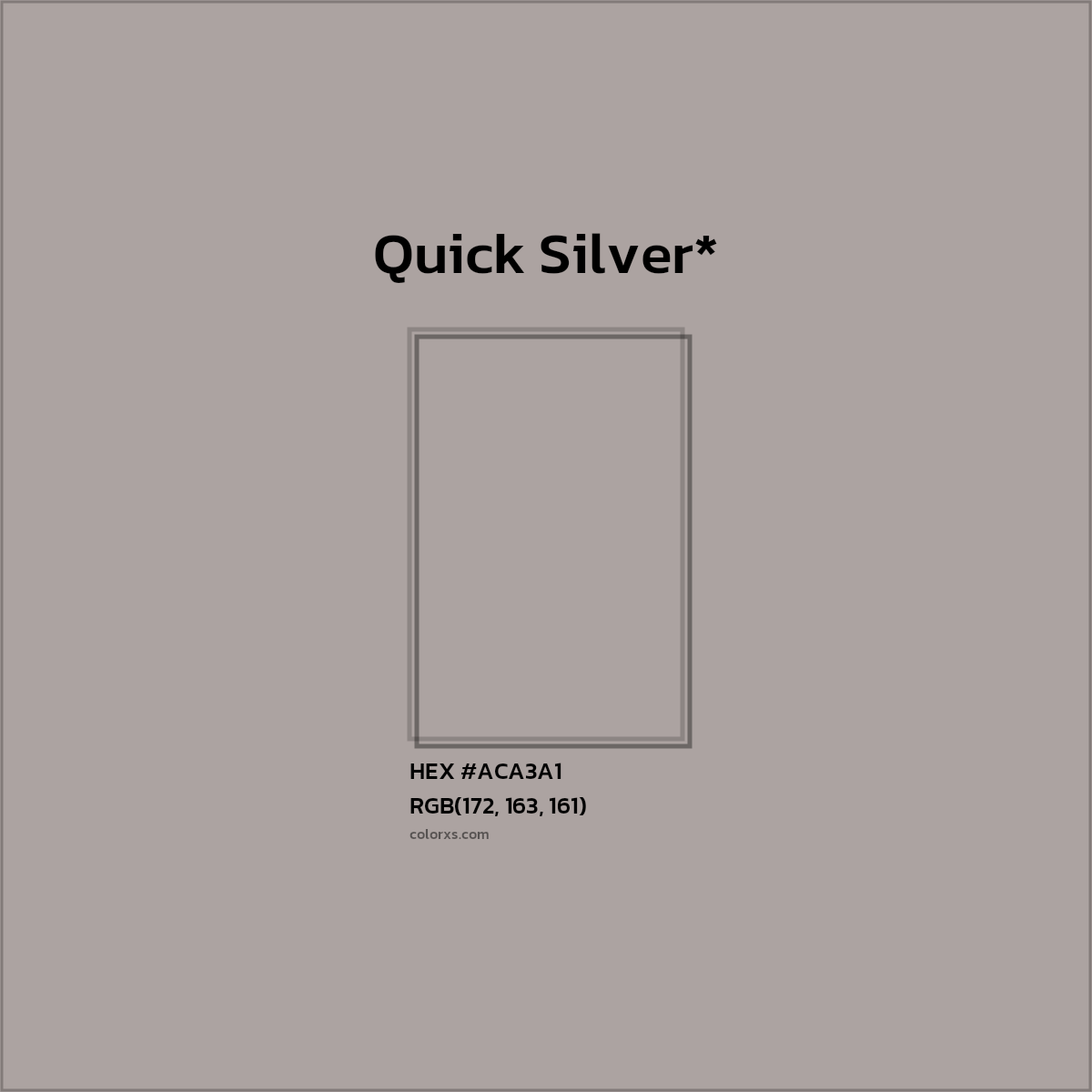 HEX #ACA3A1 Color Name, Color Code, Palettes, Similar Paints, Images