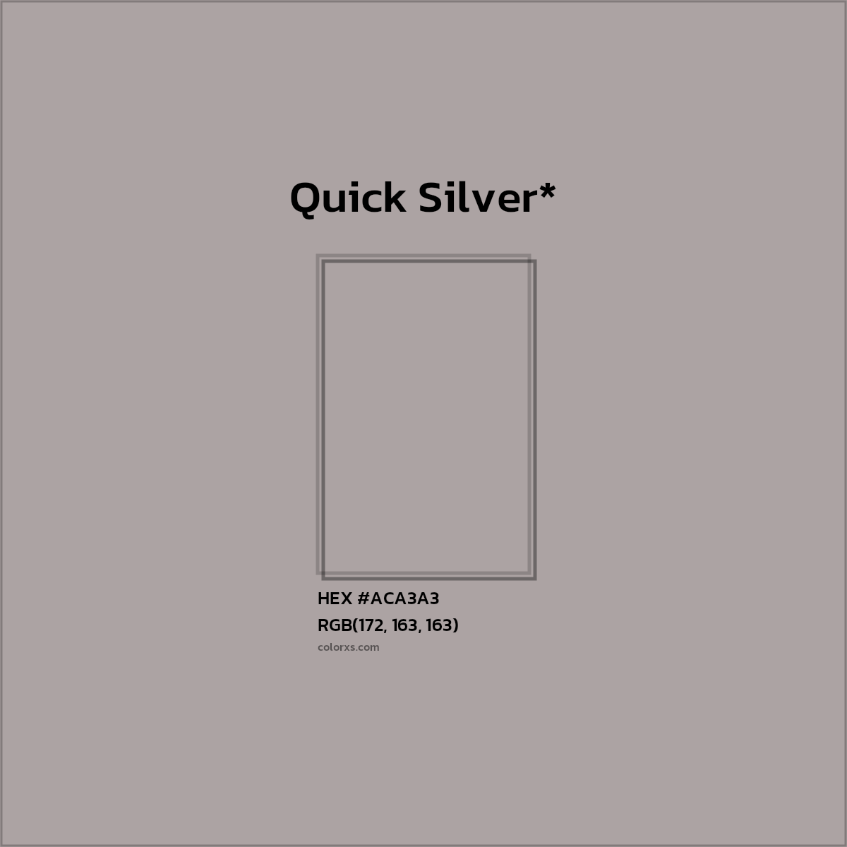 HEX #ACA3A3 Color Name, Color Code, Palettes, Similar Paints, Images