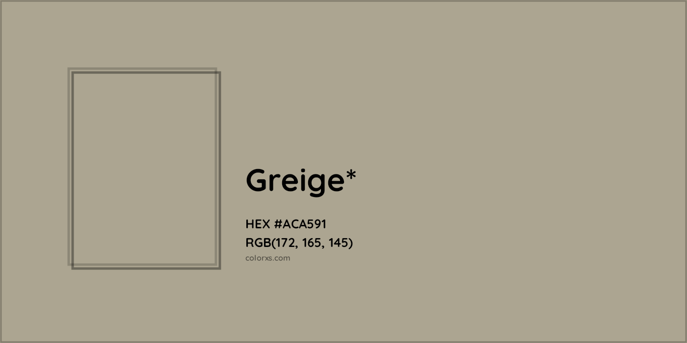 HEX #ACA591 Color Name, Color Code, Palettes, Similar Paints, Images