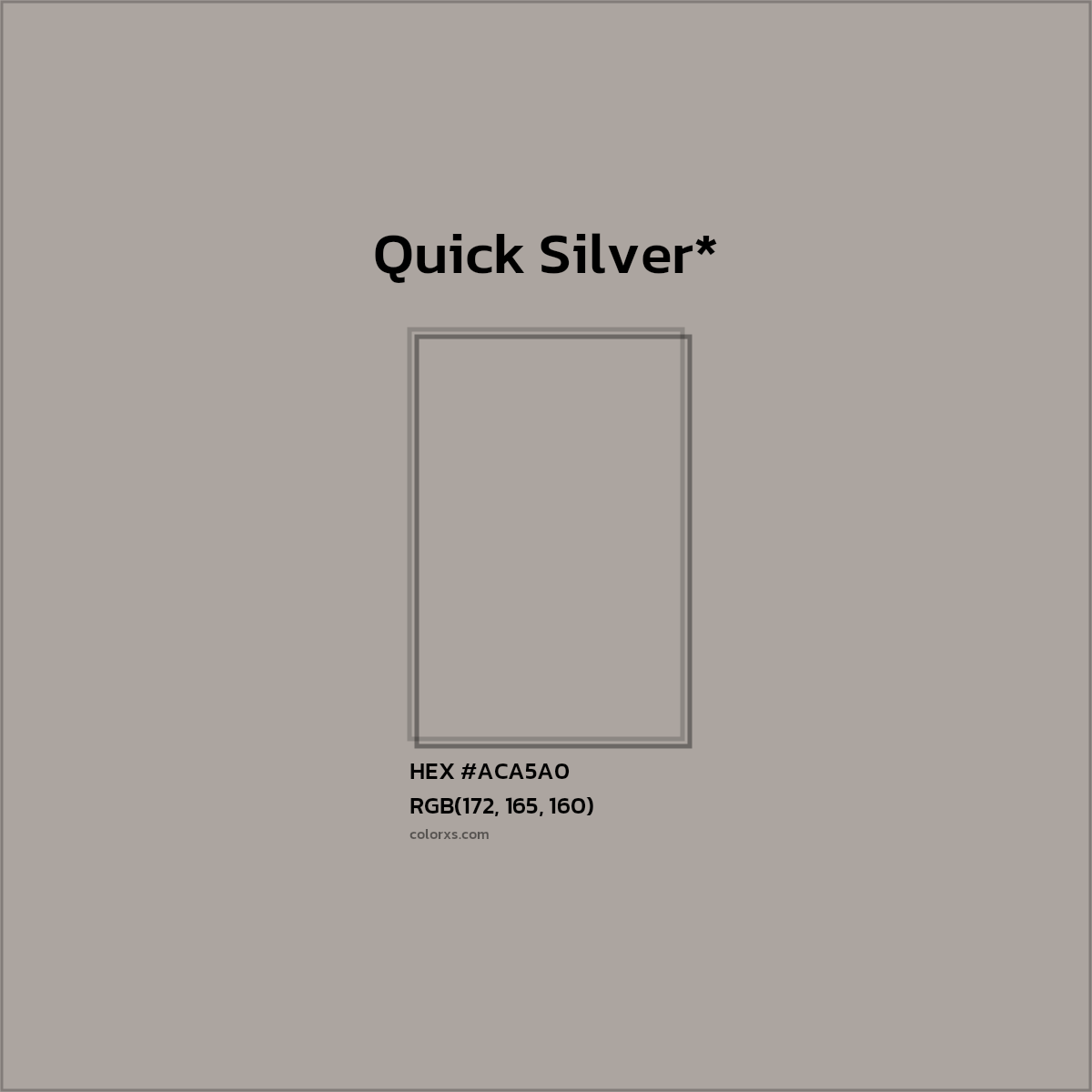 HEX #ACA5A0 Color Name, Color Code, Palettes, Similar Paints, Images