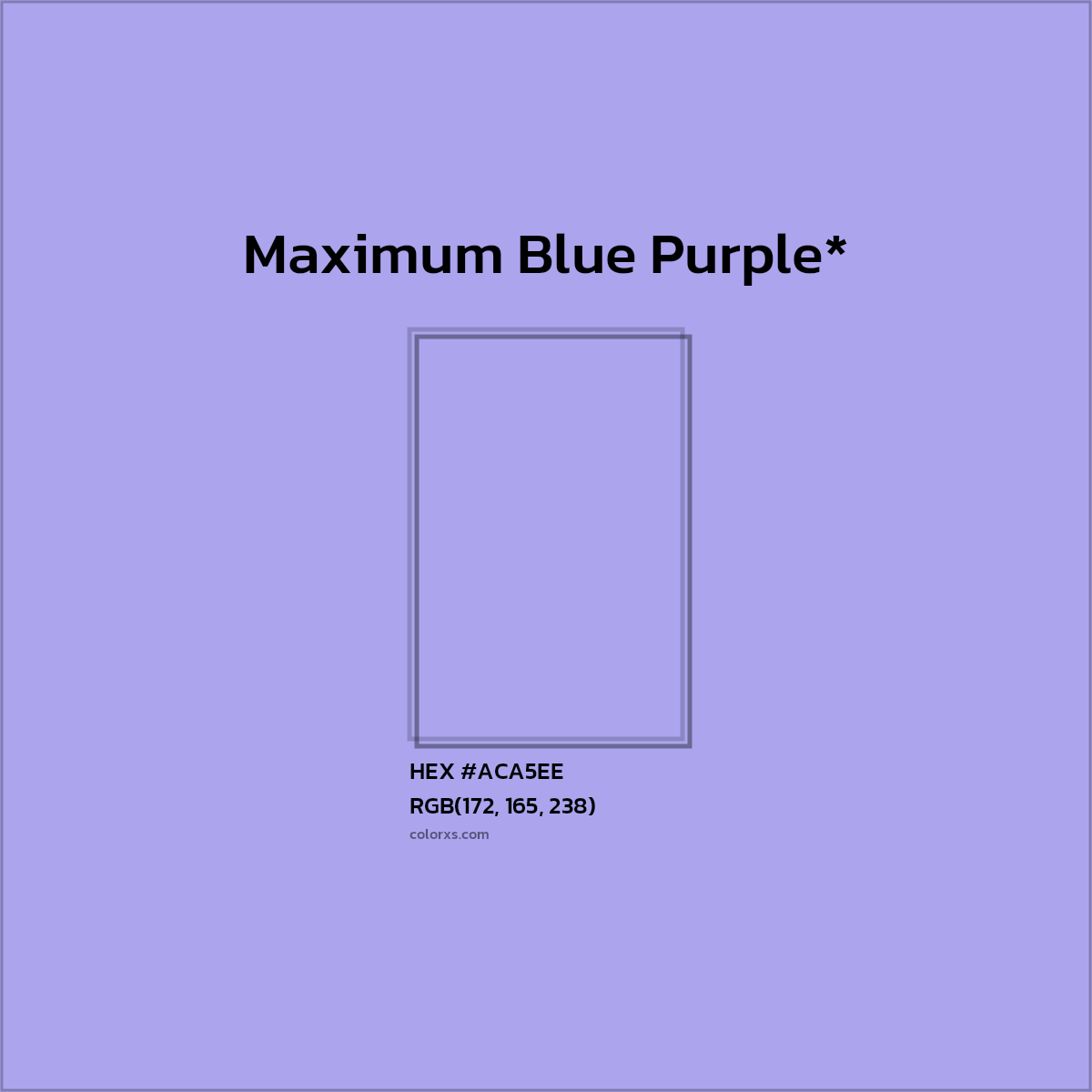 HEX #ACA5EE Color Name, Color Code, Palettes, Similar Paints, Images
