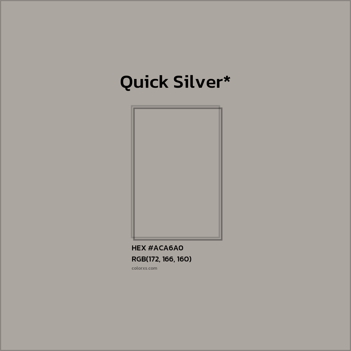HEX #ACA6A0 Color Name, Color Code, Palettes, Similar Paints, Images