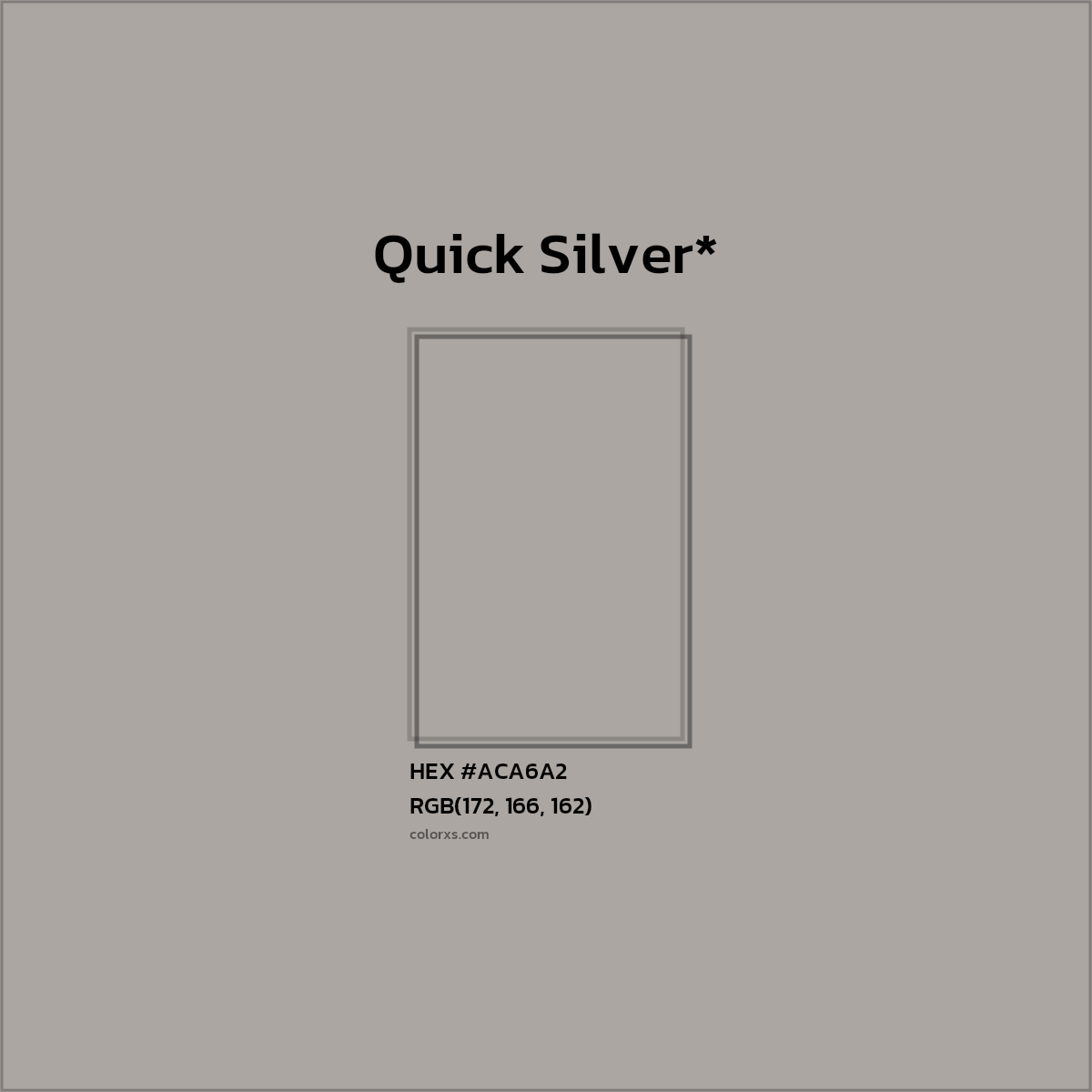 HEX #ACA6A2 Color Name, Color Code, Palettes, Similar Paints, Images