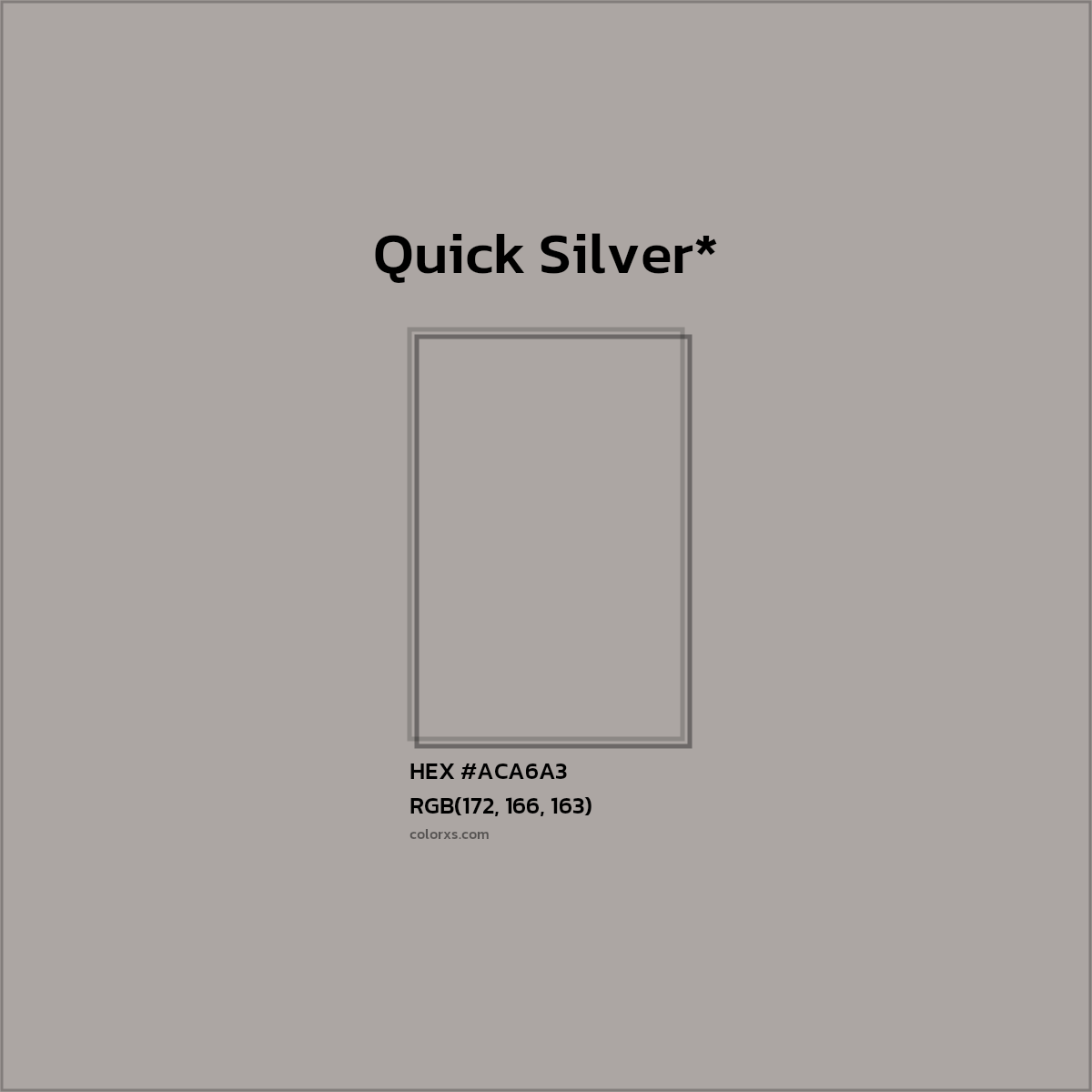 HEX #ACA6A3 Color Name, Color Code, Palettes, Similar Paints, Images