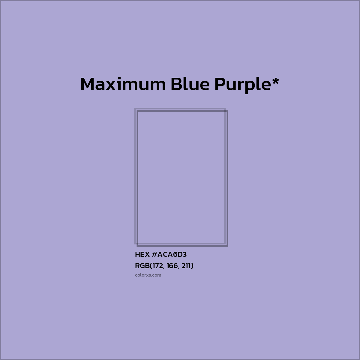 HEX #ACA6D3 Color Name, Color Code, Palettes, Similar Paints, Images