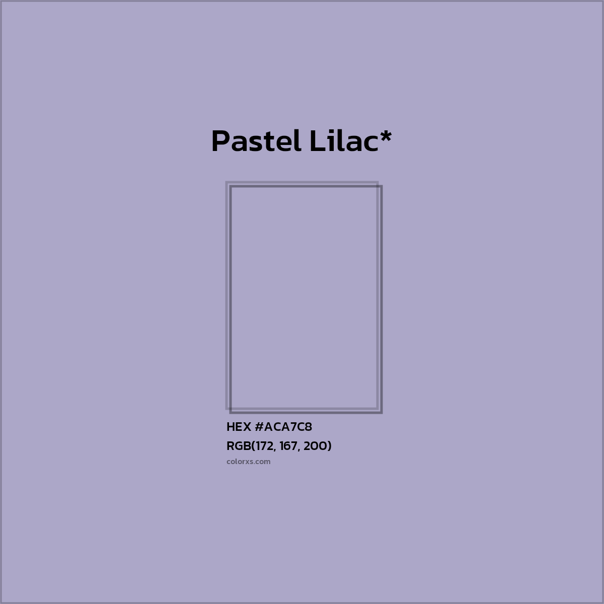 HEX #ACA7C8 Color Name, Color Code, Palettes, Similar Paints, Images