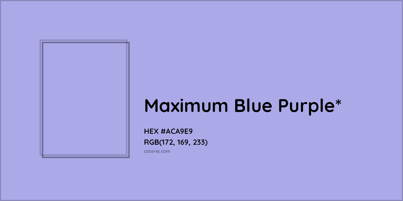 HEX #ACA9E9 Color Name, Color Code, Palettes, Similar Paints, Images