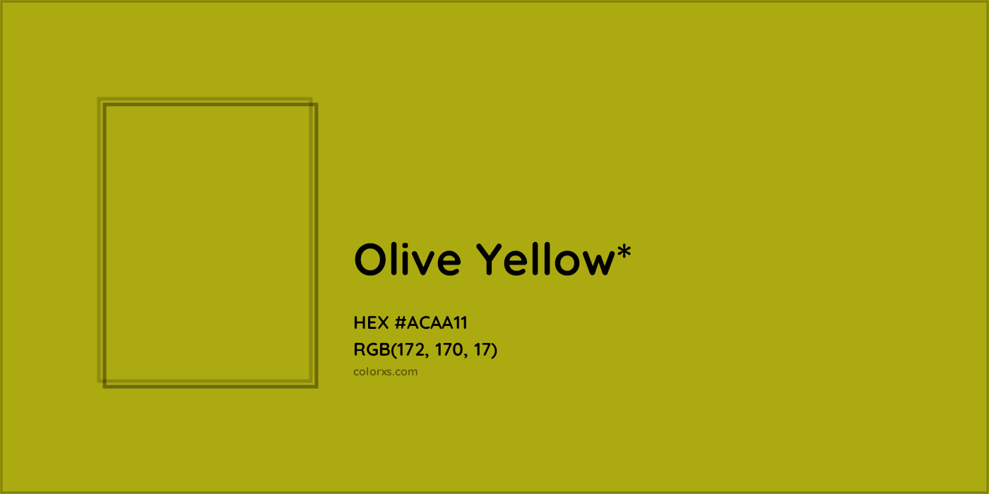 HEX #ACAA11 Color Name, Color Code, Palettes, Similar Paints, Images