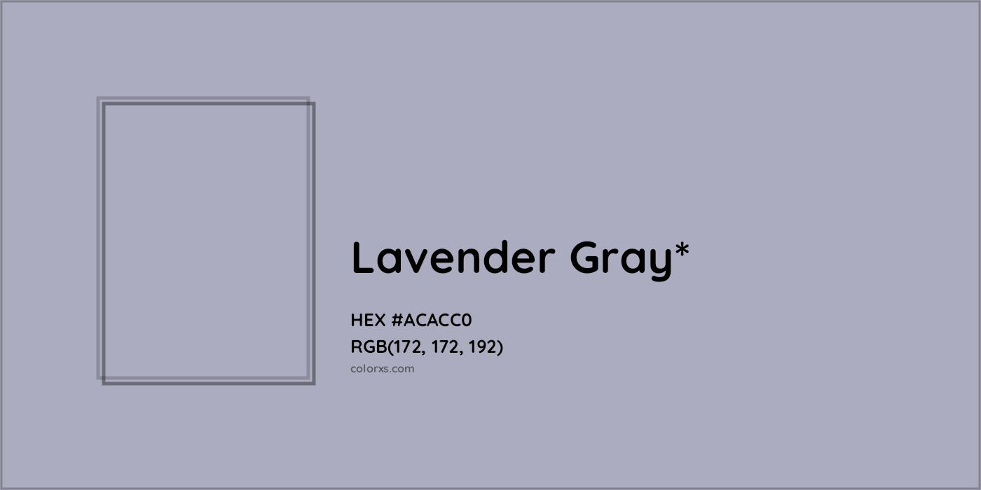 HEX #ACACC0 Color Name, Color Code, Palettes, Similar Paints, Images