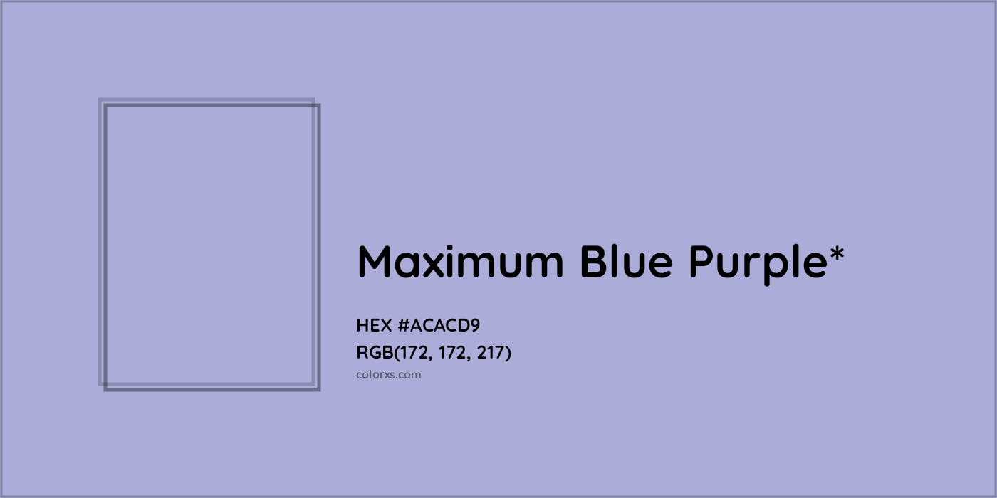 HEX #ACACD9 Color Name, Color Code, Palettes, Similar Paints, Images