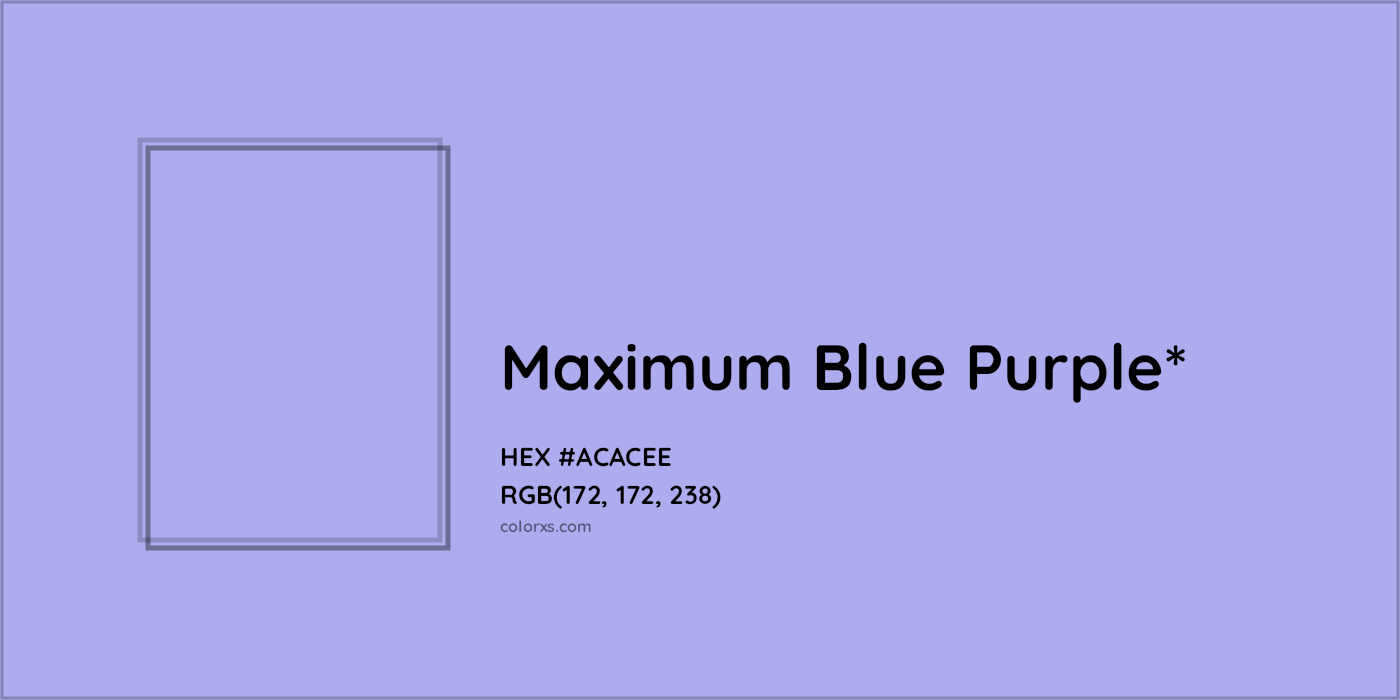 HEX #ACACEE Color Name, Color Code, Palettes, Similar Paints, Images
