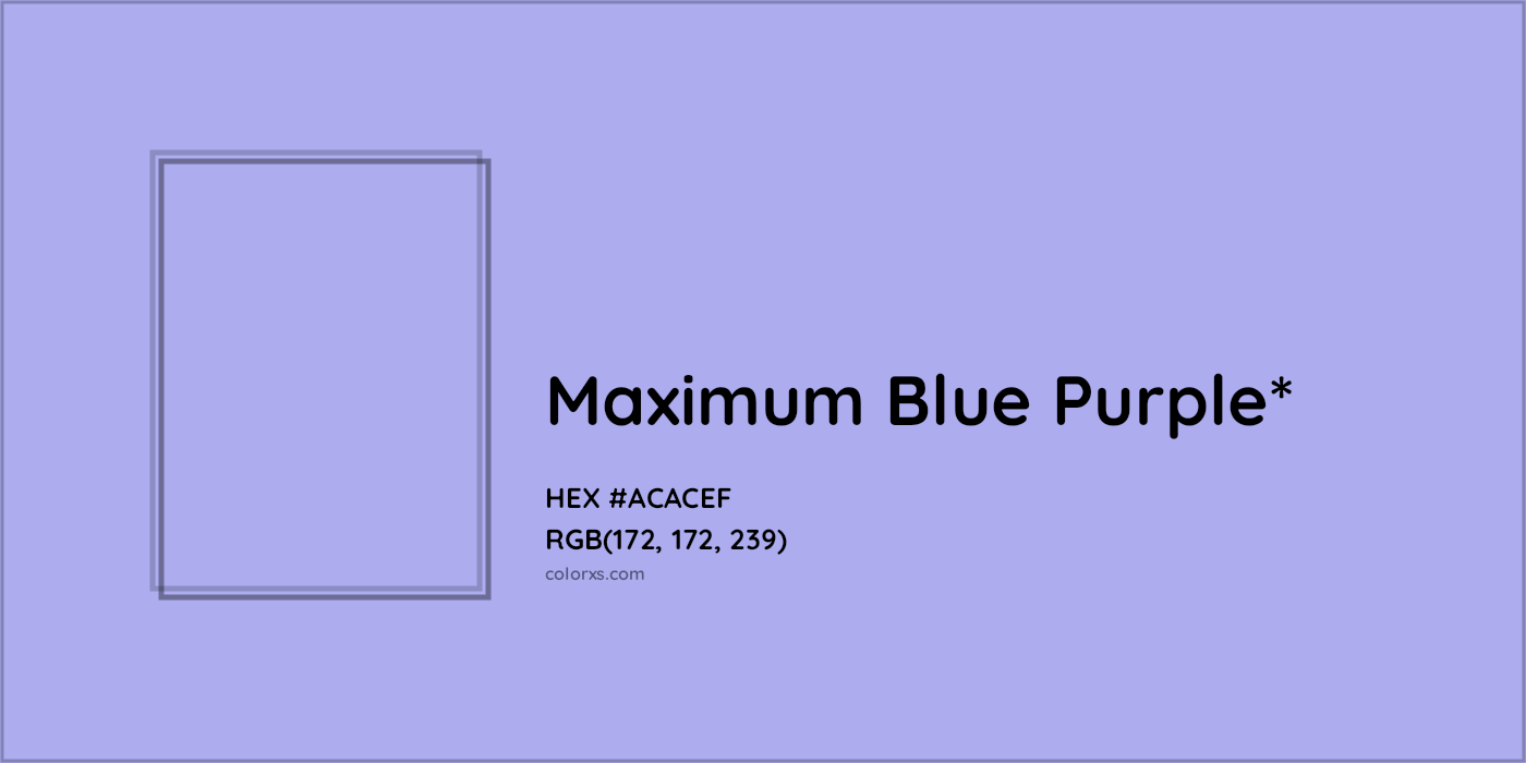 HEX #ACACEF Color Name, Color Code, Palettes, Similar Paints, Images