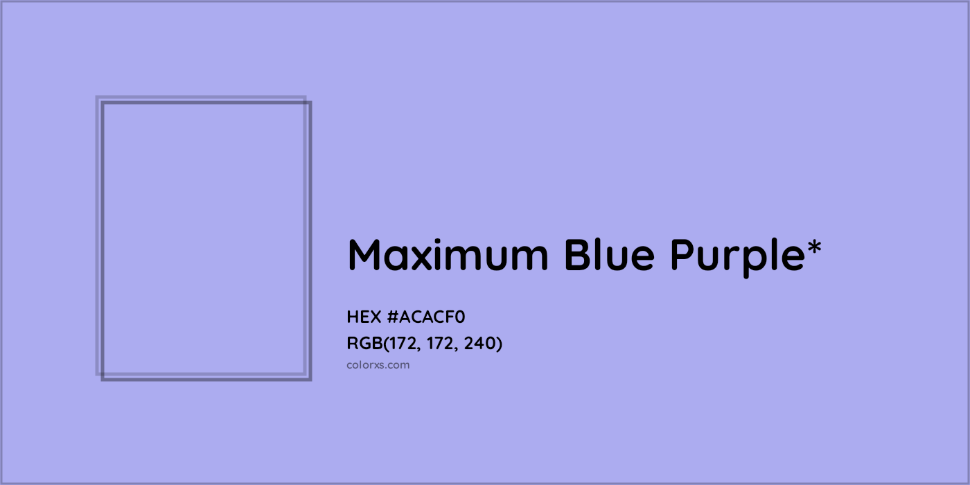 HEX #ACACF0 Color Name, Color Code, Palettes, Similar Paints, Images