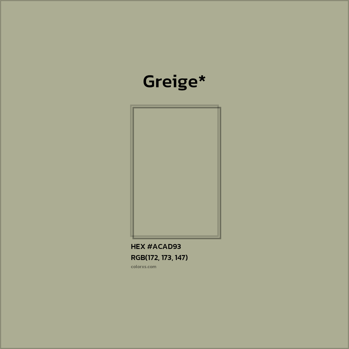 HEX #ACAD93 Color Name, Color Code, Palettes, Similar Paints, Images