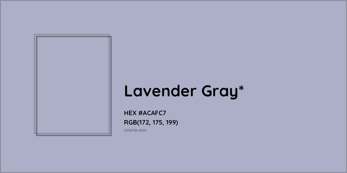 HEX #ACAFC7 Color Name, Color Code, Palettes, Similar Paints, Images