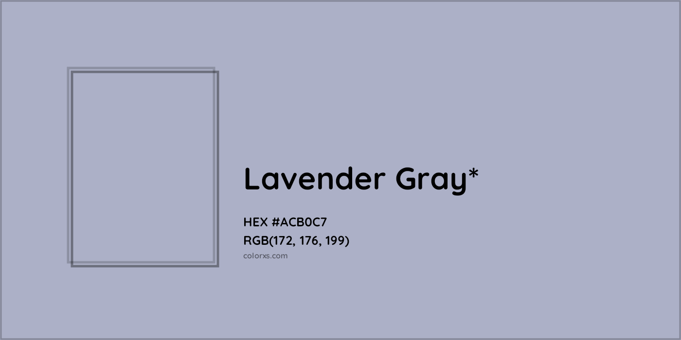HEX #ACB0C7 Color Name, Color Code, Palettes, Similar Paints, Images