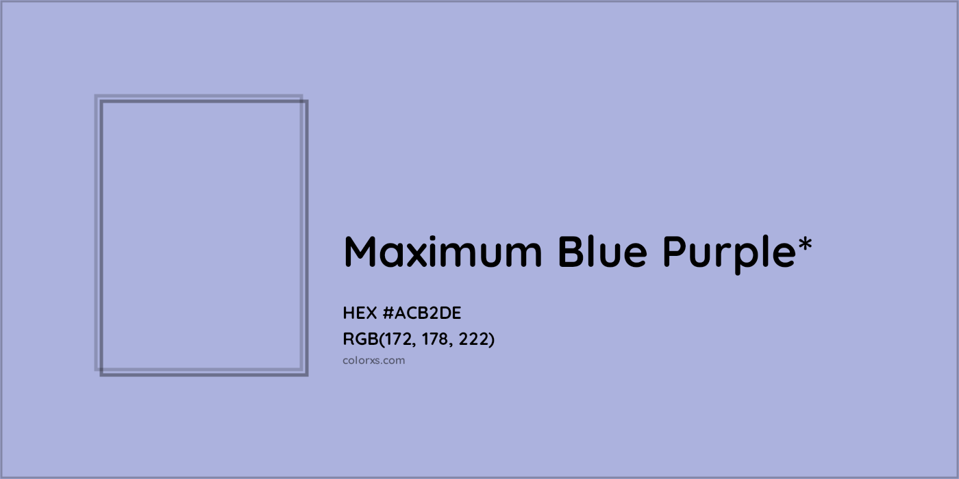 HEX #ACB2DE Color Name, Color Code, Palettes, Similar Paints, Images