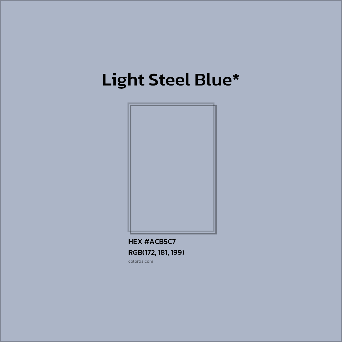 HEX #ACB5C7 Color Name, Color Code, Palettes, Similar Paints, Images