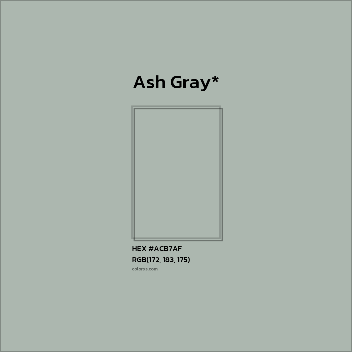HEX #ACB7AF Color Name, Color Code, Palettes, Similar Paints, Images