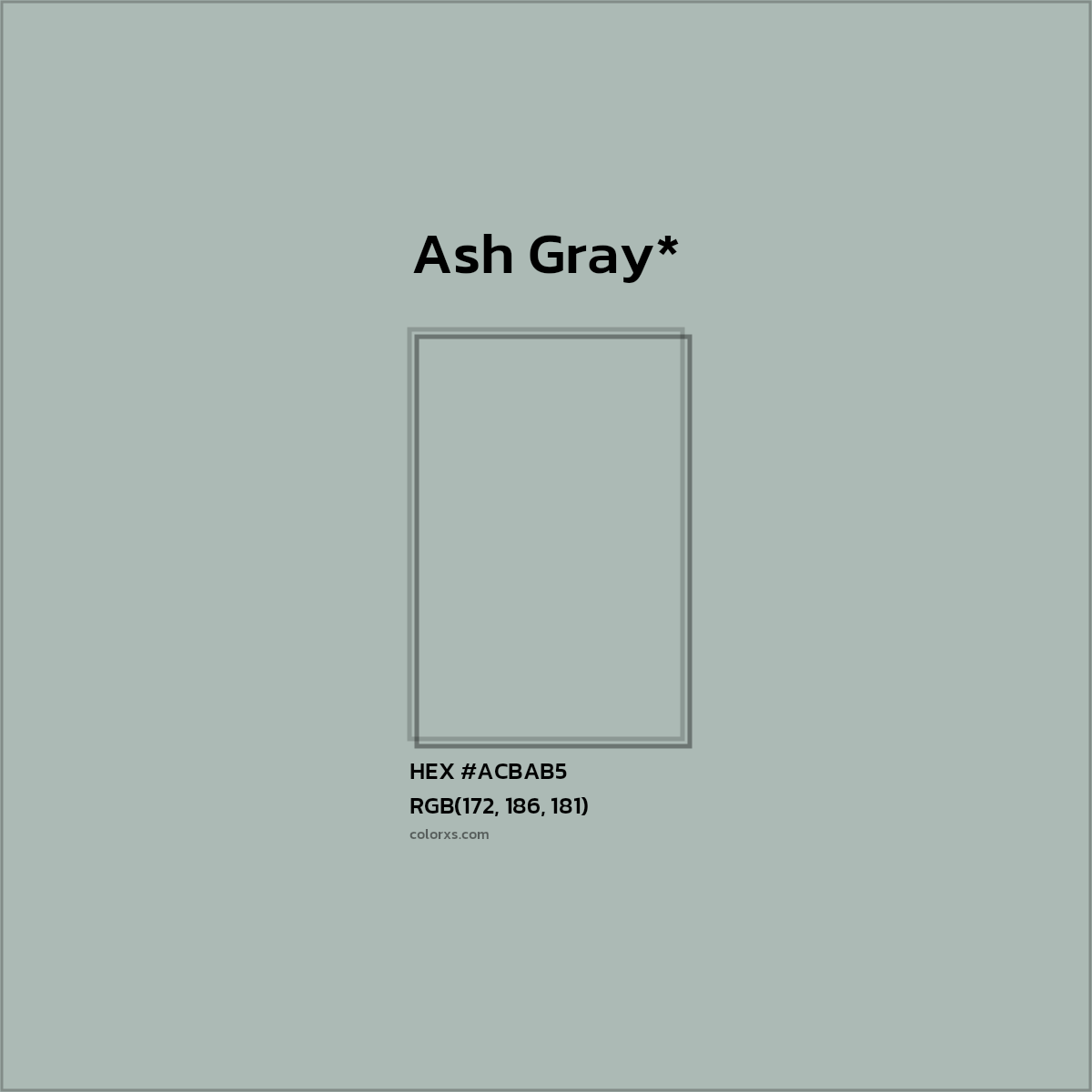 HEX #ACBAB5 Color Name, Color Code, Palettes, Similar Paints, Images
