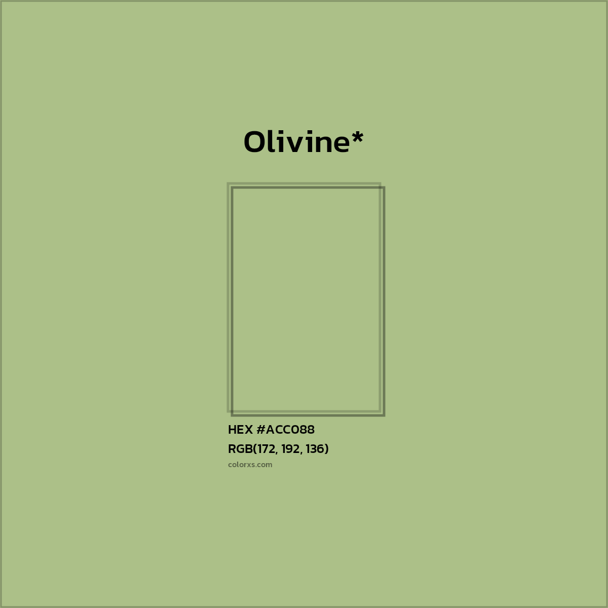 HEX #ACC088 Color Name, Color Code, Palettes, Similar Paints, Images