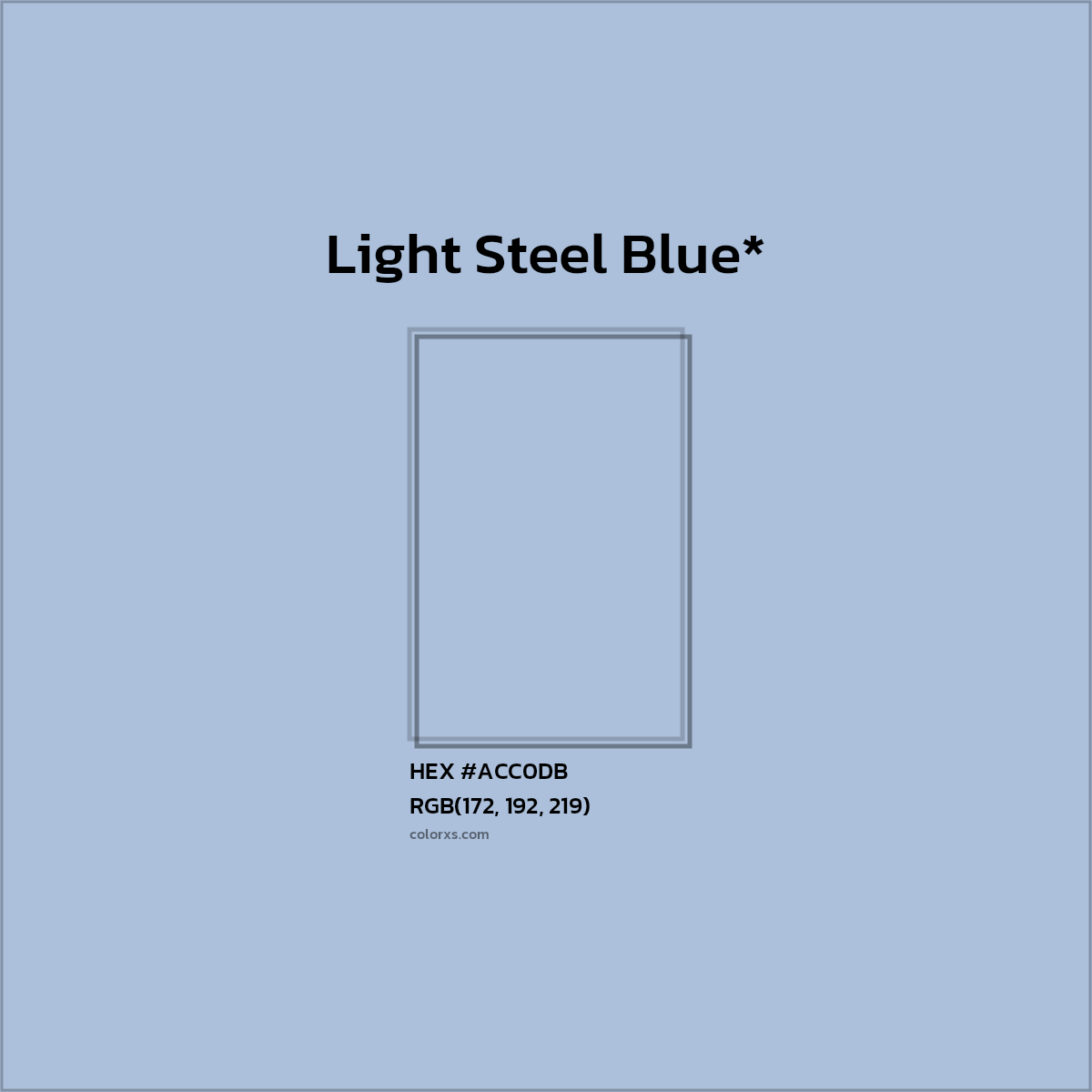 HEX #ACC0DB Color Name, Color Code, Palettes, Similar Paints, Images