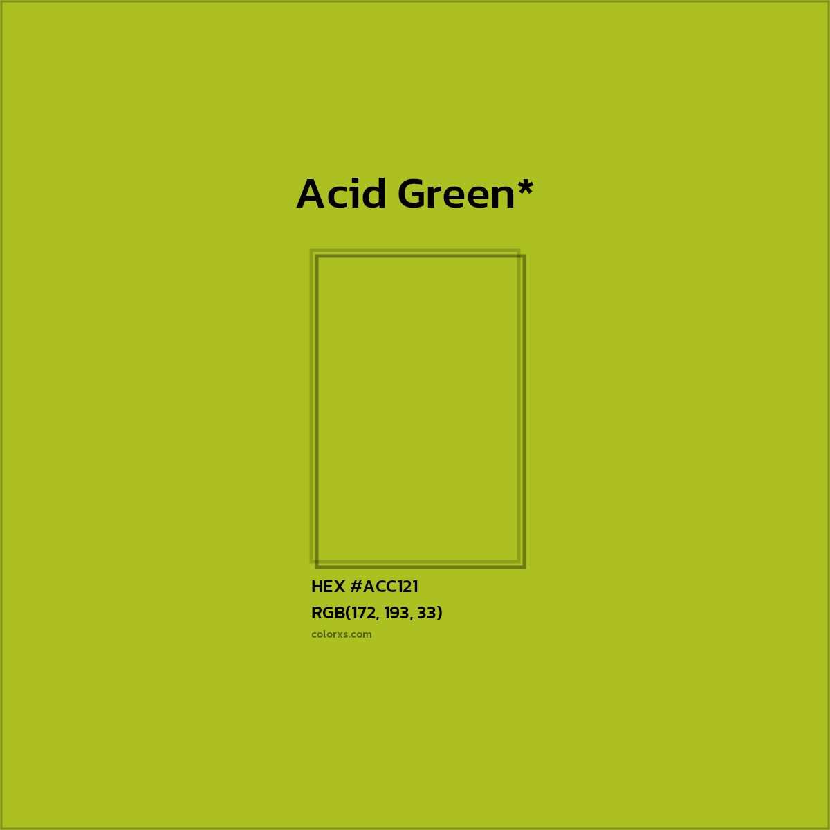 HEX #ACC121 Color Name, Color Code, Palettes, Similar Paints, Images