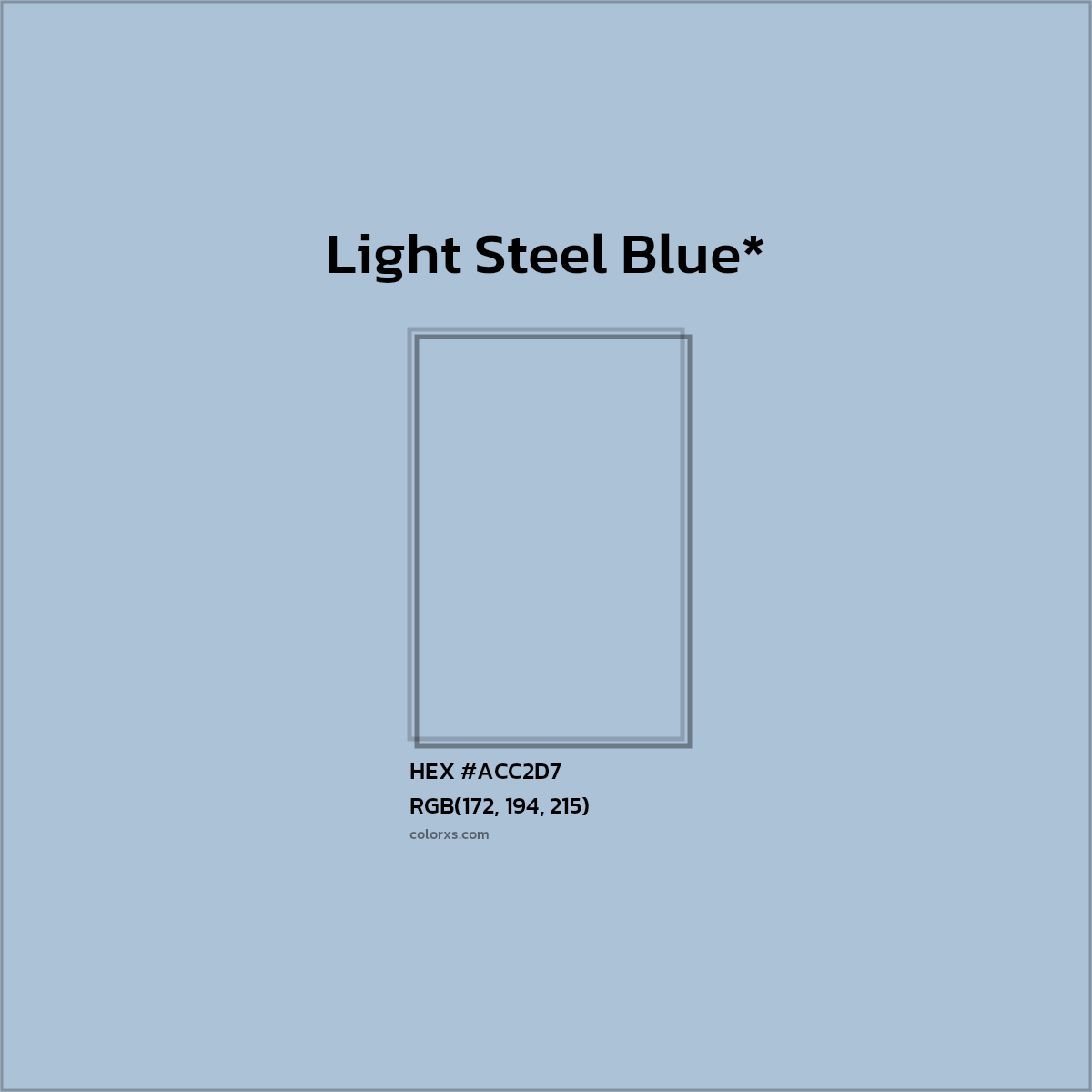 HEX #ACC2D7 Color Name, Color Code, Palettes, Similar Paints, Images