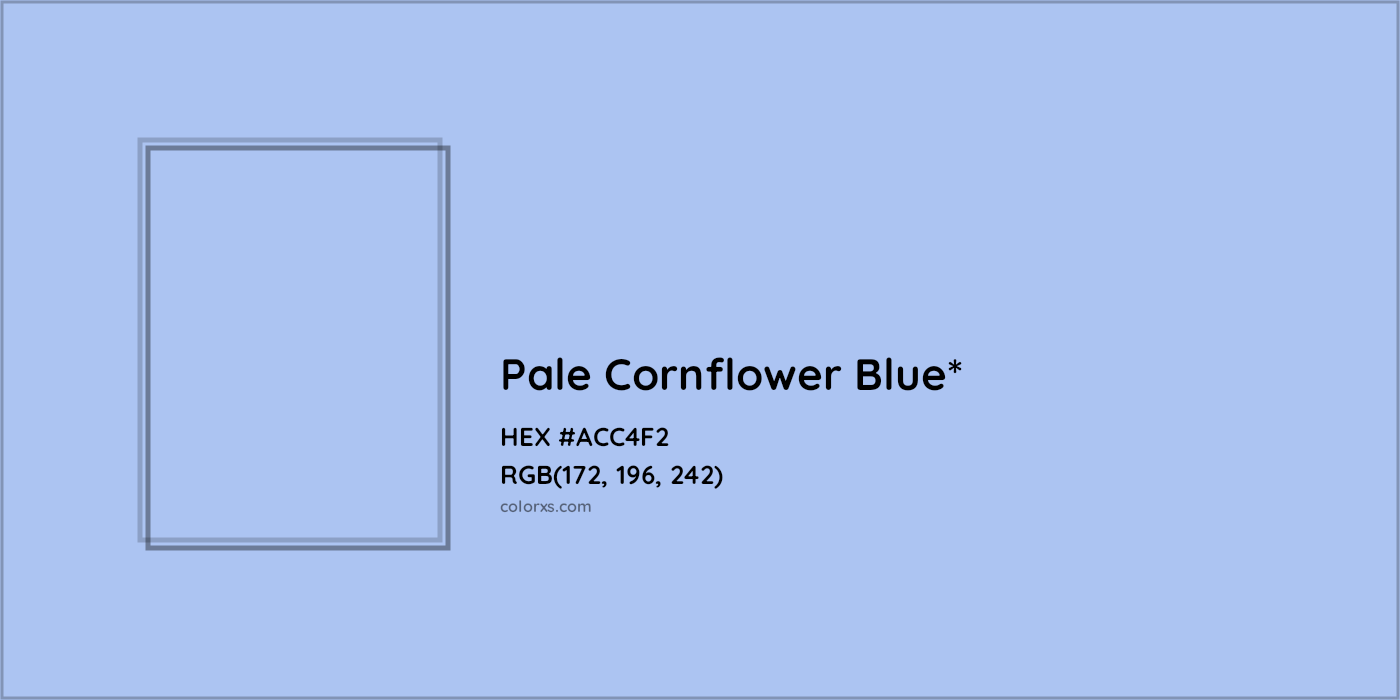 HEX #ACC4F2 Color Name, Color Code, Palettes, Similar Paints, Images