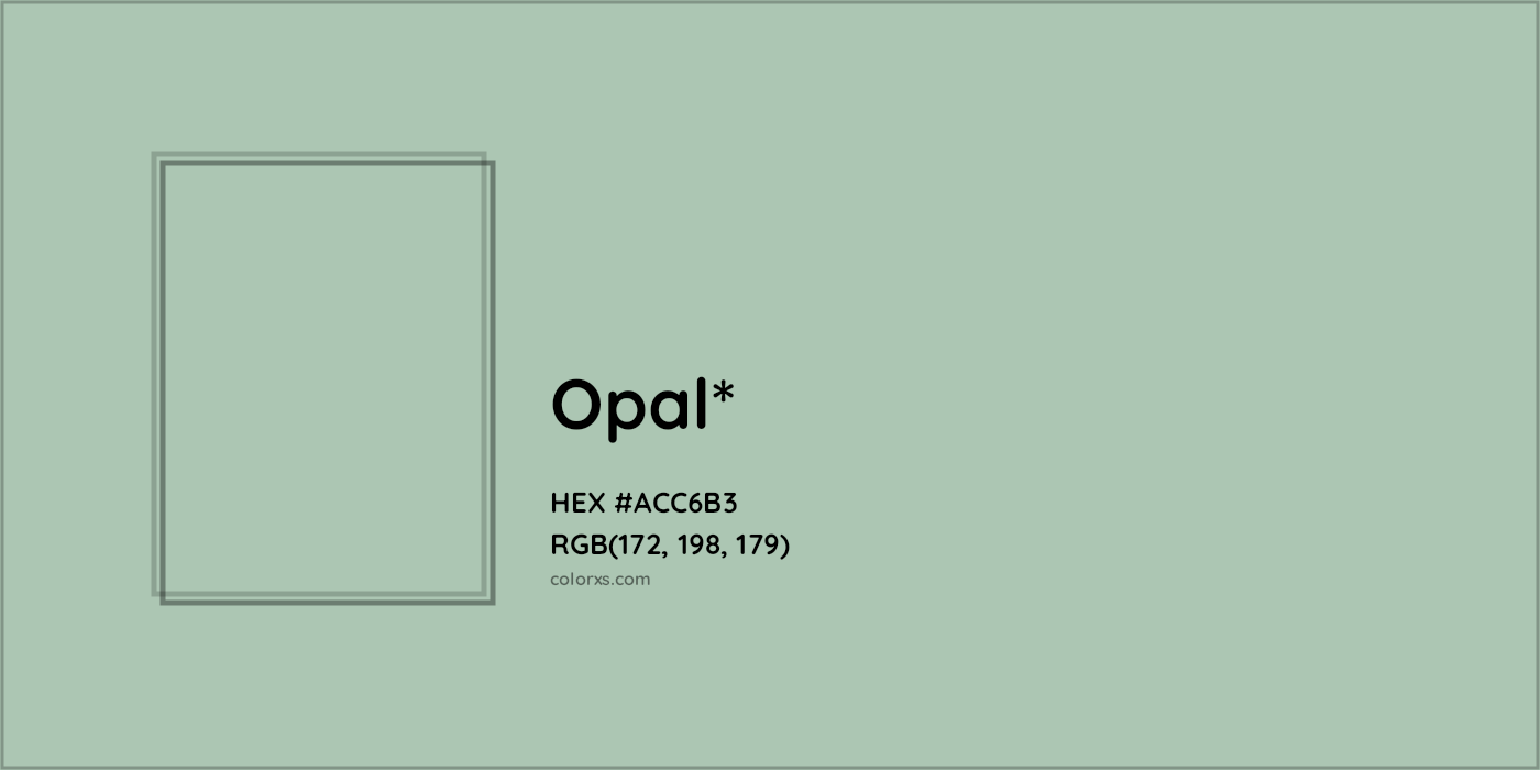 HEX #ACC6B3 Color Name, Color Code, Palettes, Similar Paints, Images
