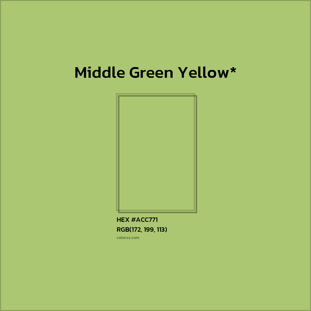 HEX #ACC771 Color Name, Color Code, Palettes, Similar Paints, Images