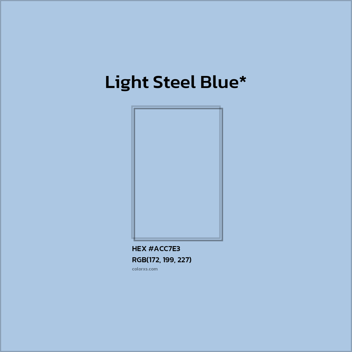 HEX #ACC7E3 Color Name, Color Code, Palettes, Similar Paints, Images
