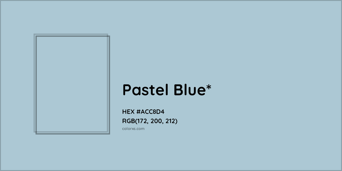 HEX #ACC8D4 Color Name, Color Code, Palettes, Similar Paints, Images