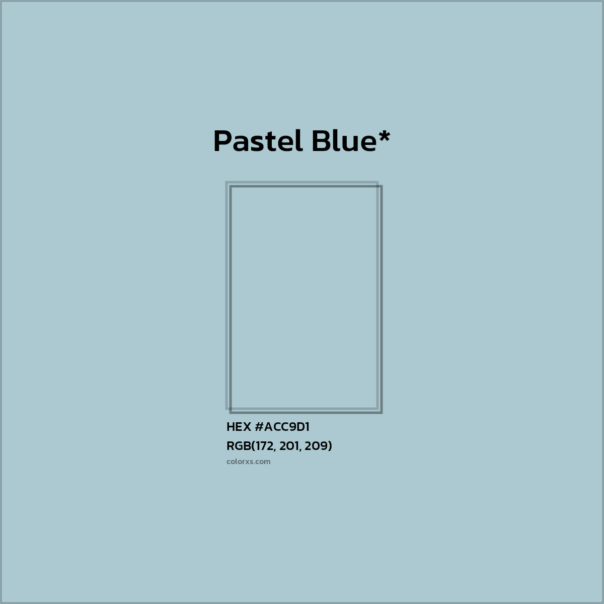 HEX #ACC9D1 Color Name, Color Code, Palettes, Similar Paints, Images