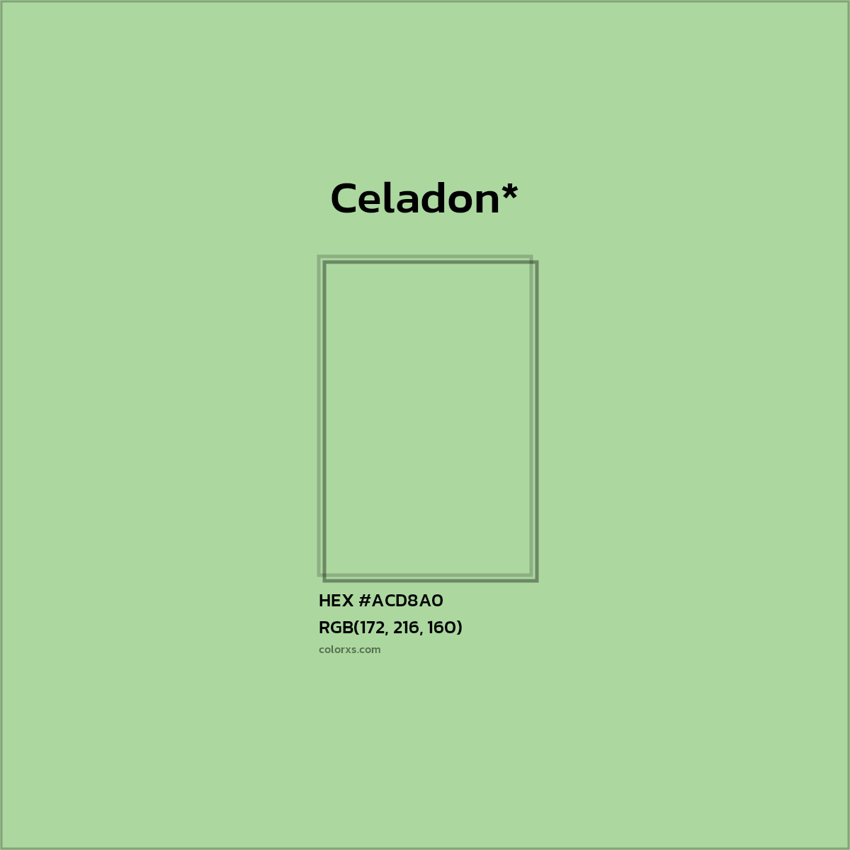 HEX #ACD8A0 Color Name, Color Code, Palettes, Similar Paints, Images