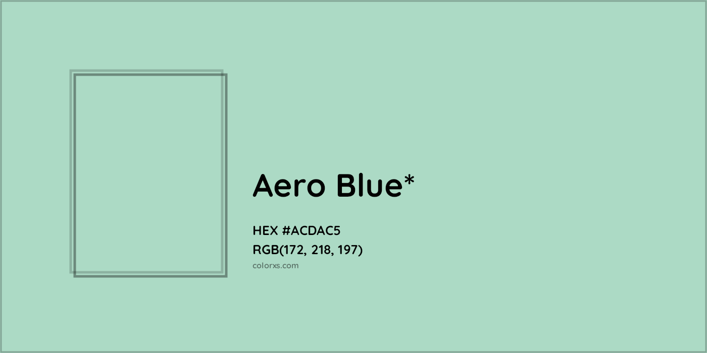 HEX #ACDAC5 Color Name, Color Code, Palettes, Similar Paints, Images
