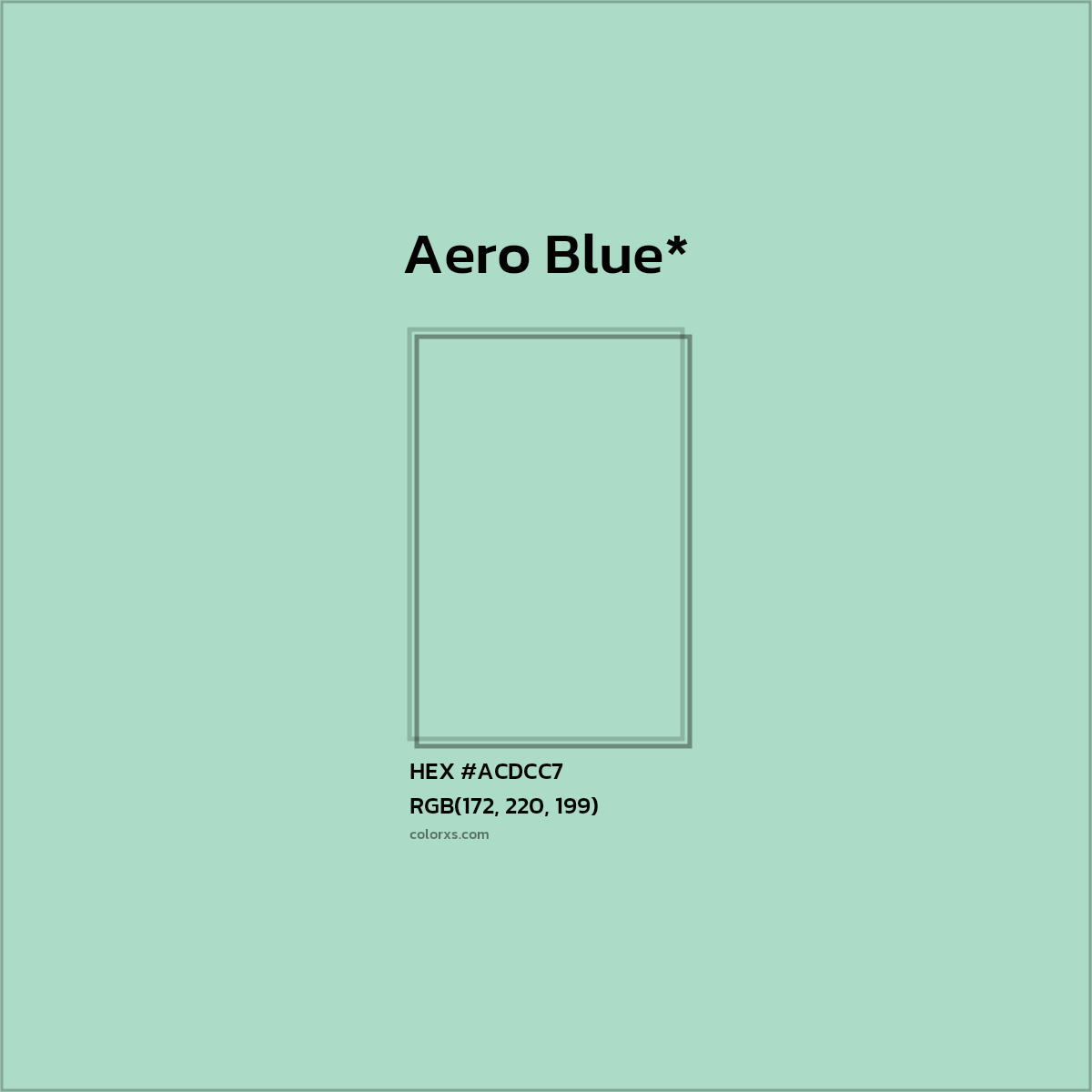 HEX #ACDCC7 Color Name, Color Code, Palettes, Similar Paints, Images