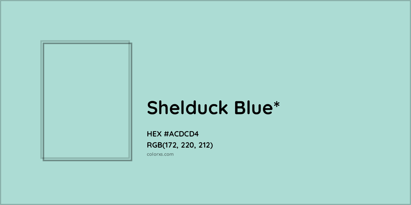 HEX #ACDCD4 Color Name, Color Code, Palettes, Similar Paints, Images