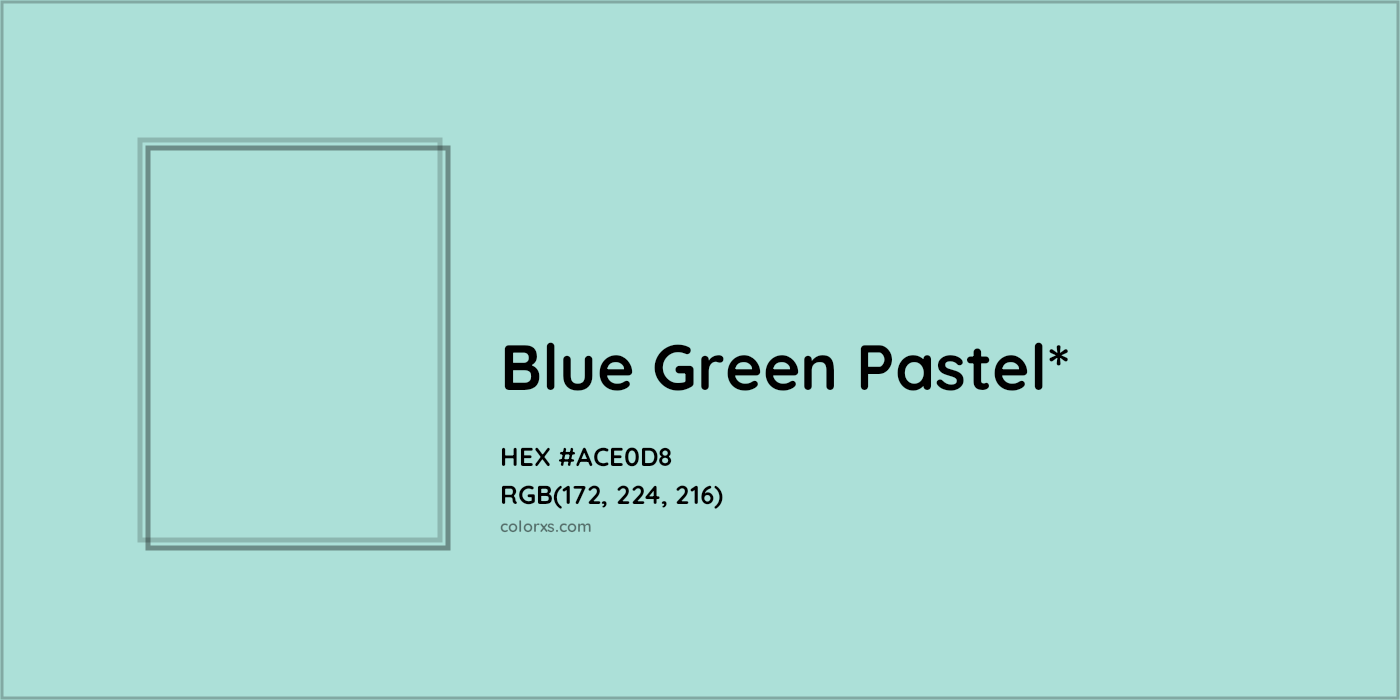 HEX #ACE0D8 Color Name, Color Code, Palettes, Similar Paints, Images