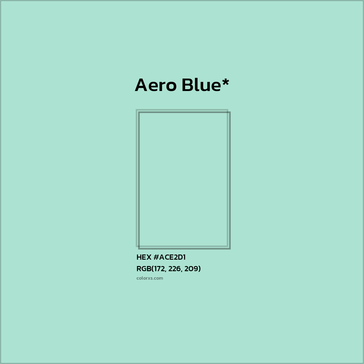 HEX #ACE2D1 Color Name, Color Code, Palettes, Similar Paints, Images
