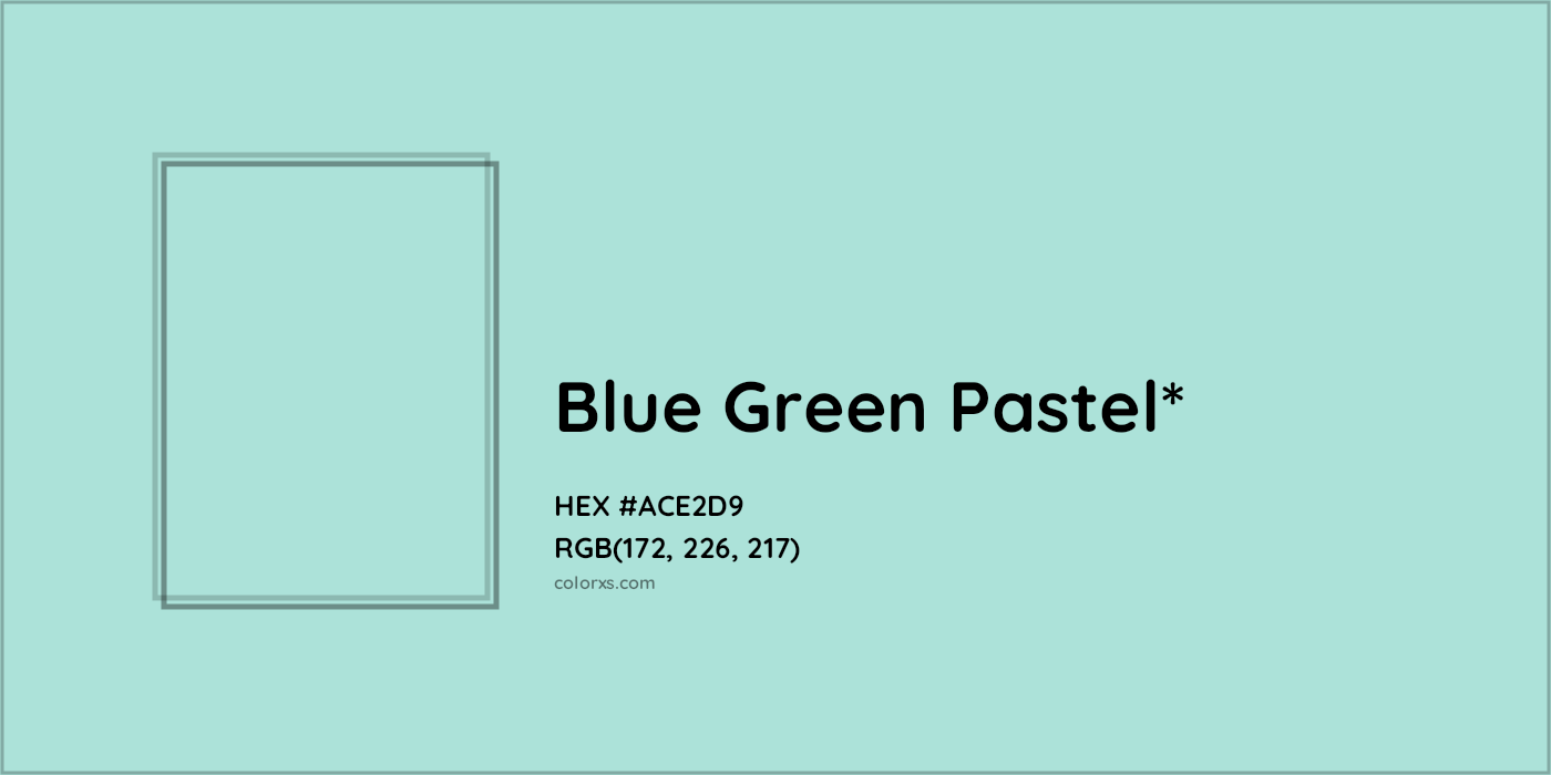 HEX #ACE2D9 Color Name, Color Code, Palettes, Similar Paints, Images