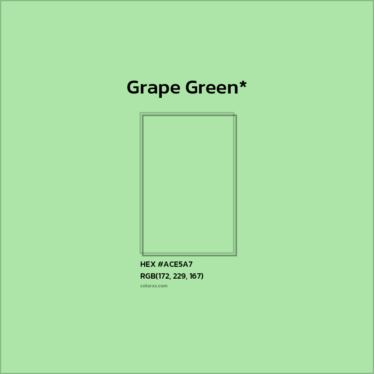 HEX #ACE5A7 Color Name, Color Code, Palettes, Similar Paints, Images