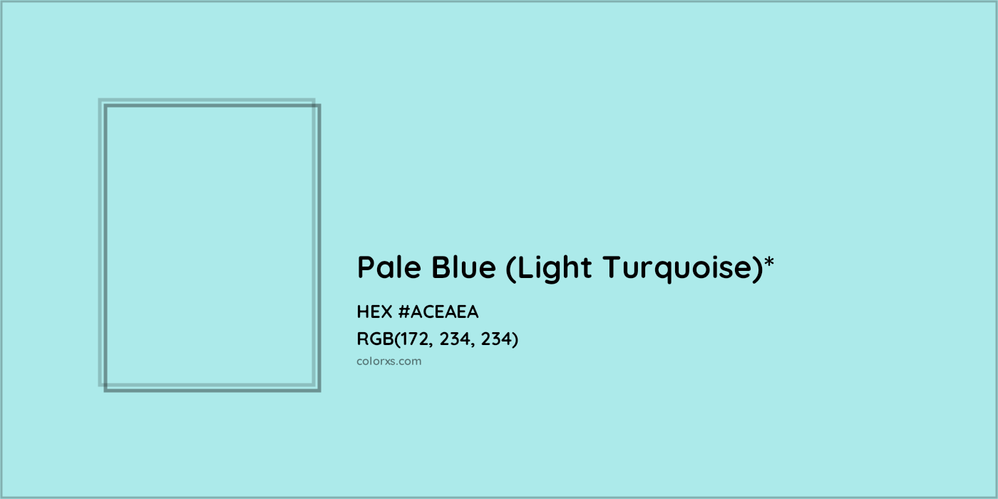 HEX #ACEAEA Color Name, Color Code, Palettes, Similar Paints, Images