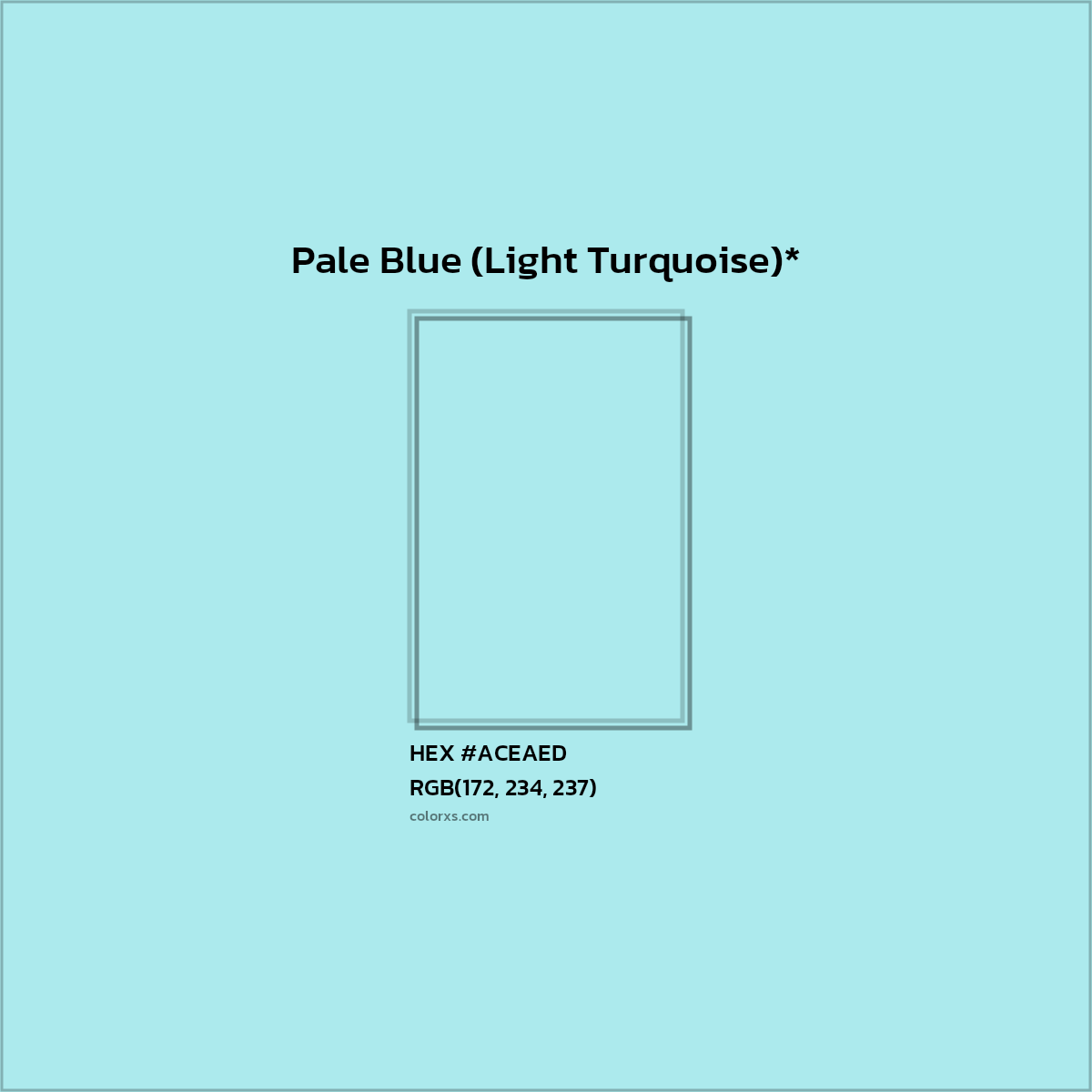 HEX #ACEAED Color Name, Color Code, Palettes, Similar Paints, Images